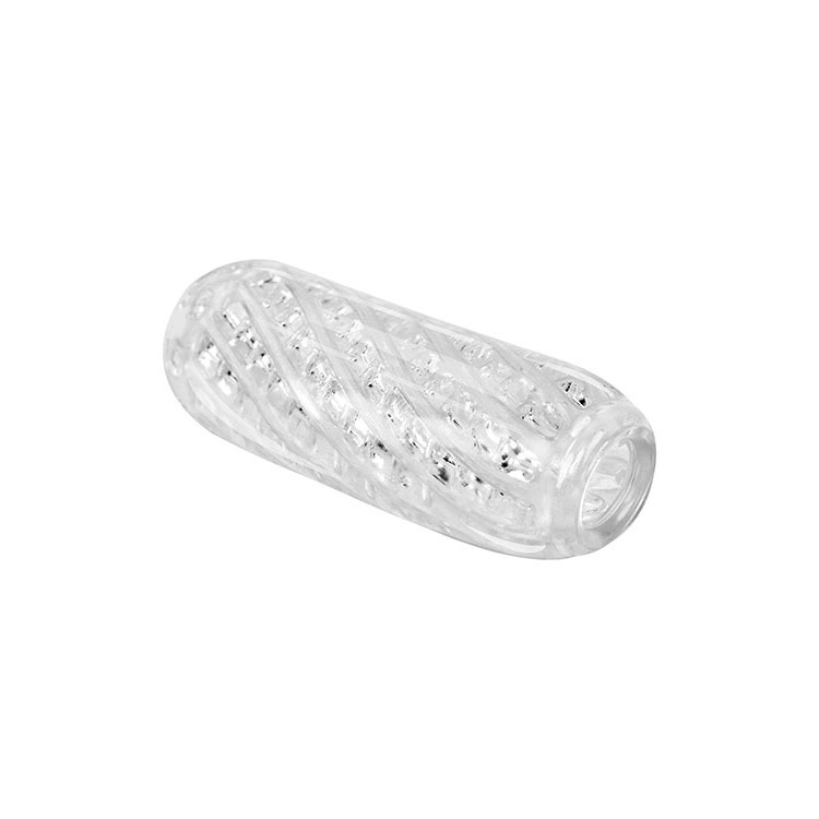 Adam & Eve Adam's Crystal Trio set of three clear textured TPE masturbator strokers